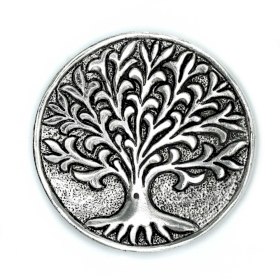 6x Porte-encens Arbre de Vie en Aluminium Poli 10cm