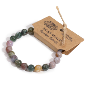 4x Bracelet de Puissance - Agate Mousse