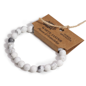 4x Bracelet de Puissance - Jaspe Blanc