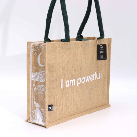 5x Grand sac en jute Hop Hare - Je suis puissant