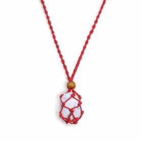 10x Collier à cordon pour pierre précieuse 45 cm/18 pouces - Rouge