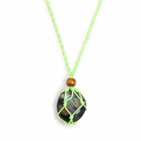 10x Collier à cordon pour pierre précieuse 45 cm/18 pouces - Vert