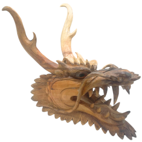 Sculpture de tête de dragon grandeur nature - 30 cm