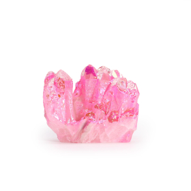 Quartz naturel amélioré de qualité moyenne - Quartz Aura Rose Halo (environ 100-150 g 7-10 cm)