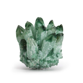 Amas de quartz naturel fabriqué - Quartz fantôme vert (environ 250-300 g 8 cm)
