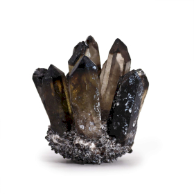 Amas de quartz naturel fabriqué - Quartz fantôme fumé (environ 250-300 g 8 cm)