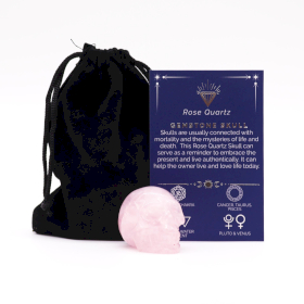 Pierre précieuse Petit crâne - Quartz rose - 40x30x28mm