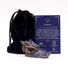 Pierre précieuse Grande tête de dragon - Sodalite 60x30x35mm