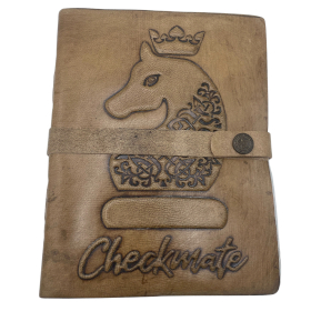 Livre Échec et Mat - Brun Clair - 200 Pages avec Bordures Découpées - 20x15cm