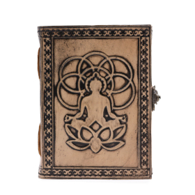 Cahier Ésotérique Bouddha - Rouge - 200 Pages Bordure en Couture - 17,5x12,5x3cm