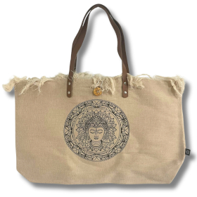 Sac en toile naturel à poignée en cuir - Inspiration