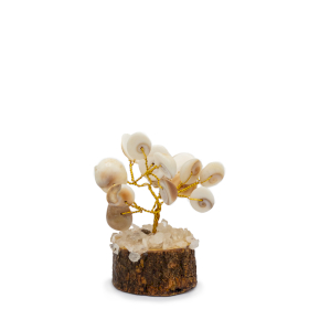 12x Petit Arbre de Pierres Gomati Chakra en Cercle avec Rudraksha - (15 pierres)