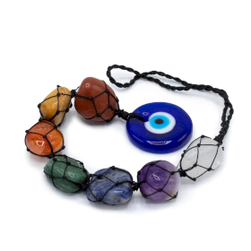 Pendant  en Pierre Chakra Suspendu - Œil Malin