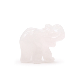Pierre précieuse Lucky Elephant - Quartz rose 50x35x25mm