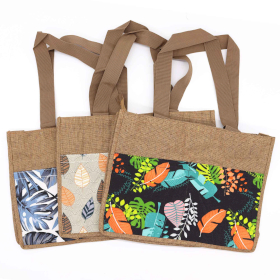 3x Sac Tropical pour Courses (3 designs variés) - 40 x 30 x 9 cm