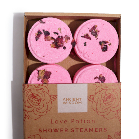 3x Galets de Douche Zen - Quatuor Bien-Être Zen- Potion d’Amour (Rouge Rosé)