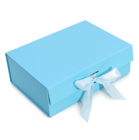 3x Boîte Cadeau Large (28.2x20.2x9.2cm) - Bleu Bébé