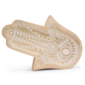 Plateau Long 30x20,5x2,5 cm - Hamsa Blanc