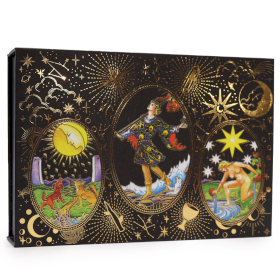 Tarot Doré avec Feuilles d\'Or – Que la Magie Commence – Set Cadeau