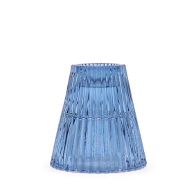 3x Porte-bougie réversible  pour dîner - Bleu royal