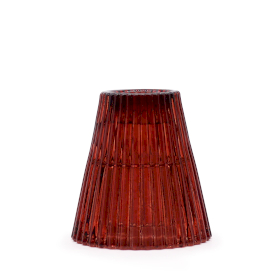 3x Porte-bougie réversible  pour dîner - Rouge vampire