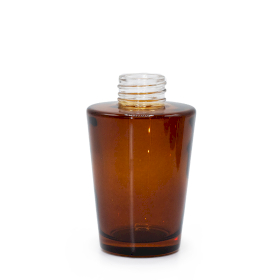 6x Bouteille de diffuseur de parfum 100ml en forme de vase (col 28mm) - Ambre