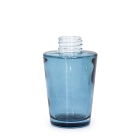 6x Bouteille de diffuseur de parfum 100ml en forme de vase (col 28mm) - Bleu fumé