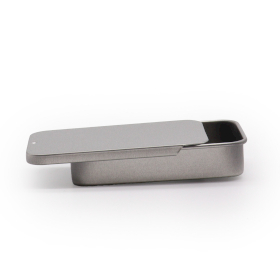 30x Petite boîte avec couvercle coulissant en aluminium - 15g (8x3.4x1.2 cm)