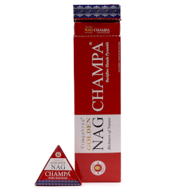 12x Cône d\'Encens à flux inversé - Champa 42g Jumbo Golden Nag