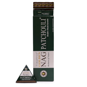 12x Cône d\'Encens à flux inversé - Patchouli 42g Jumbo Golden Nag