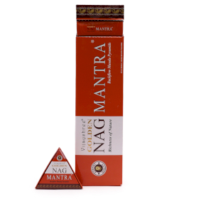 12x Cône d\'Encens à flux inversé - Mantra 42g Jumbo Golden Nag