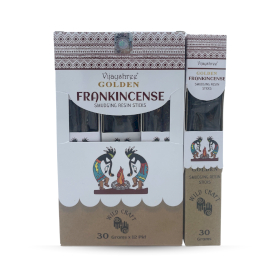 12x 30g Bâtons de Résine d\'Encens Doré pour Purification (6 pièces)