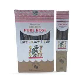 12x 30g Bâtons de Résine de Rose Pure Dorée pour Purification (6 pièces)
