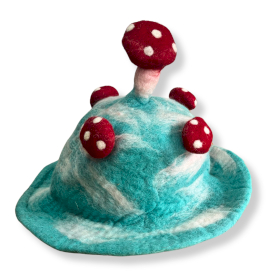 Chapeau Champignon en Feutre – Bleu Ciel Perdu
