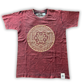 T-shirt Délavé - Chakra - Bourgogne