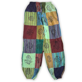 Nomad Sari - Pantalon Champignon -  imprimés au Bloc - Tons Verts