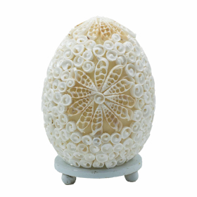 Lampe Boho Coquillage - Coquille Art Découpé Ovale - 15 cm