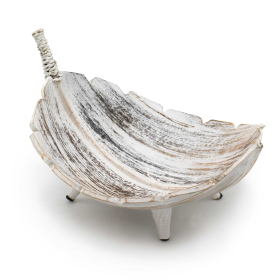 Grand Bol à Fruits en Feuille de Coco - Blanchi