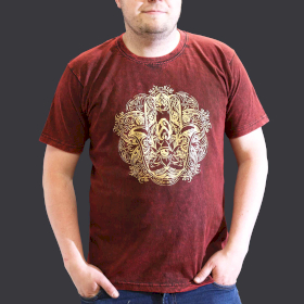 T-shirt Délavé - Hamsa - Bourgogne