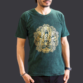 T-shirt Délavé - Hamsa - Vert