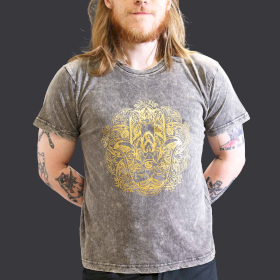 T-shirt Délavé - Hamsa - Gris Foncé