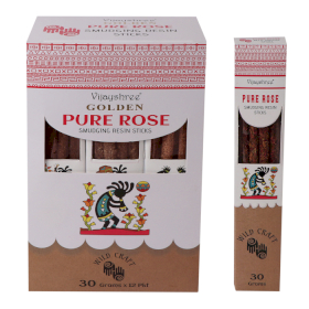 12x 30g Bâtons de Résine de Rose Pure Dorée pour Purification (6 pièces)