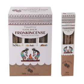 12x 30g Bâtons de Résine d\'Encens Doré pour Purification (6 pièces)