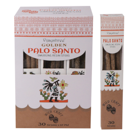 12x 30g Bâtons de Résine de Palo Santo Doré pour Purification (6 pièces)