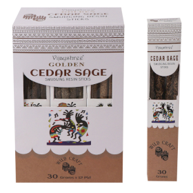 12x 30g Bâtons de Résine de Cèdre Sauge Doré pour Purification (6 pièces)