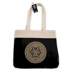 Grand sac cabas délavé chocolat – Mandala Liberté