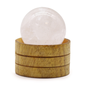 Sphère en cristal de gemme 40 mm - Quartz clair avec support