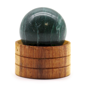 Sphère en cristal de gemme 40 mm - Jade indien avec support