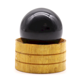 Sphère en cristal de gemme 40 mm - Tourmaline avec support