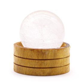 Sphère en cristal de gemme 50 mm - Quartz clair avec support